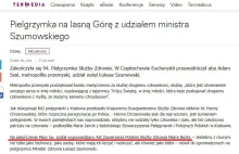 Jasna Góra: Minister Zdrowia zawierzył służbę zdrowia Matce Boskiej