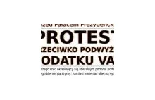 Protest przeciwko podniesieniu VAT'u