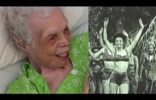 102-letnia tancerka widzi siebie na filmie z lat 30stych po raz pierwszy..