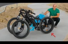 Offroadowy wózek inwalidzki z dwóch elektrycznych rowerów (DIY)