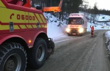 Kierowcy spędzili 4 doby w ciężarówce w Norwegii.