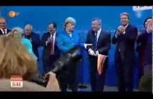 Angela Merkel i flaga Niemiec
