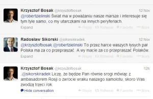 Ciąg dalszy wymiany zdań pomiędzy Bosakiem a Sikorskim na Twitterze