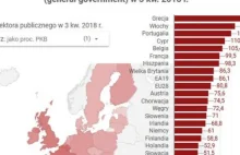 Polska jest w dobrej sytuacji? Zobacz, jak bardzo zadłużone są państwa...