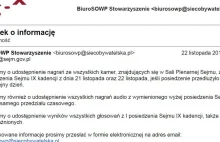 Watchdog żąda wyników unieważnionych głosowań i nagrań