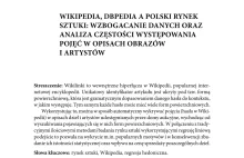 Wikipedia, DBpedia a polski rynek sztuki: wzbogacanie danych oraz analiza...