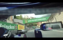 Przejażdżka z Pierre Gasly w stylu POV po torze w Monako - widok z kabiny