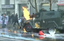 Protesty studentów i nauczycieli w Chile. Ostre starcia z policją.