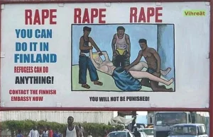 Takie tam, BTW fajny bilbord mają.. The Rape Epidemic by ‘Refugees’...