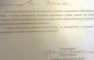 Radio Zet przeprasza premier Szydło. Za kłamstwo o sierotach z Aleppo