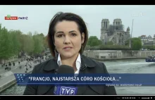 Tymczasem w "Wiadomościach": Pożar Notre Dame to efekt laicyzacji Francji