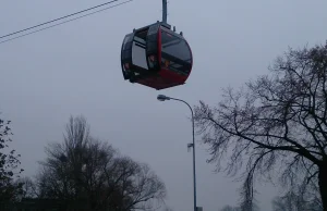 Awaria polinki - kolejki linowej Politechniki Wrocławskiej