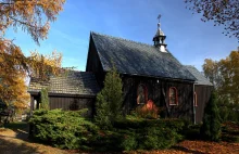 Rechta - zabytkowy drewniany kościół z XVIIIw.
