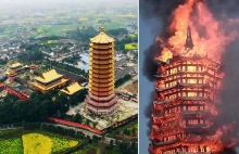 15-piętrowa, najwyższa drewniana pagoda w Azji spłonęła doszczętnie [eng]