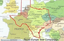 Porównanie powierzchni Texasu [US] do Europy