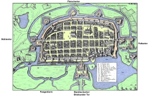 Urocza mapa Greifswaldu z XVII wieku