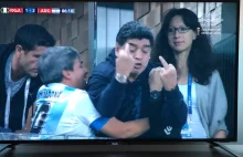 Reakcja Diego Maradony po bramce Argentyny