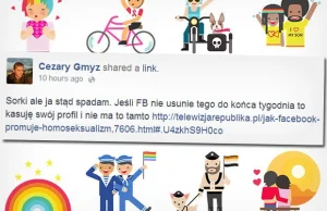 Cezary Gmyz nie skasował konta na FB, choć miał to zrobić przez tęczowe ikonki