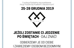 Zostało Ci jedzenie po Świętach? Nie wyrzucaj! Podziel się!