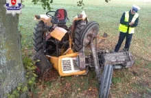 Traktorzysta zginął na drodze
