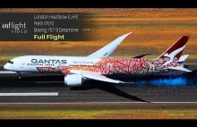 Pełny zapis lotu B787-9 z Londynu do Perth