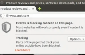 Blokowanie śledzenia w Firefoksie przyśpiesza ładowanie stron o 44%