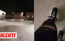 Ulice Rauma w Finlandii zamieniły się w tor łyżwiarski w jedną noc!