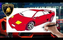 Lamborghini - jak narysować lamborghini - Nauka rysowania - krok po kroku