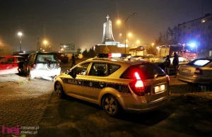 Zawieszony pijany policjant urządzą rajd po Mielcu niszcząc samochody