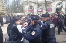 Francuzi zaatakowali francuskich narodowców protestujących przeciw islamizacji