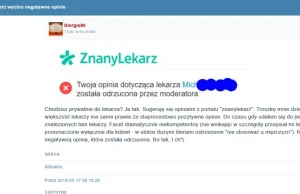 Kilka słów o niepublikowanych opiniach o lekarzach