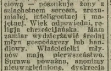 posiadanie młyna będzie dodatkowym atutem czyli dawne ogłoszenia matrymonialne;)