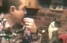 Mężczyzna jest głuchy, a to w jaki sposób jego kot się z nim komunikuje...