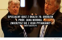 Quiz z pytaniami prof. Miodka z okazji jego 70. urodzin