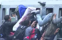Nielegalni imigranci szturmują pociąg jadący na Węgry