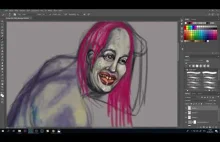 Topielica / Drowned - grotesque digital speed painting