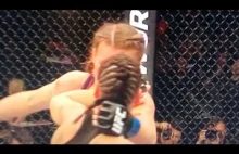 Zawodniczce UFC po otrzmymaniu ciosu od przeciwniczki dosłownie eksploduje ucho.