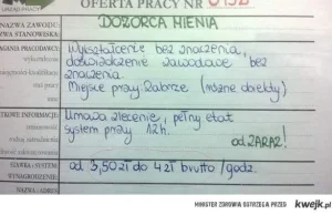 Praca od zaraz! Płaca: 4 zł brutto za godzinę...