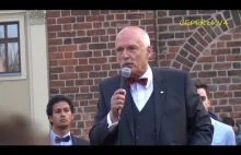 Janusz Korwin-Mikke na Wielkim Wiecu wyborczym w Krakowie 29.04.2015