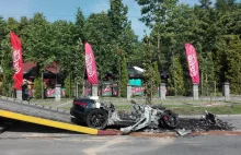 W Katowicach spłonął Jaguar F-TYPE