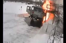 Eksplozja cysterny na stacji benzynowej