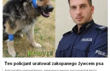 Ten policjant uratował zakopanego żywcem psa