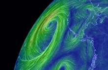 Mapa Ziemi - pogoda, stan oceanu, wiatry. Piękna wizualizacja