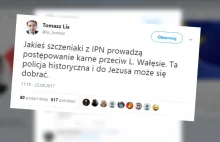 Tomasz Lis znów szokuje na Twitterze. Tym razem zestawił Wałęsę z Jezusem.