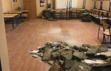 Poznań: w klasie zarwał się sufit