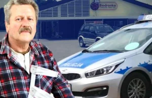 Leżał połamany przed sklepem. Policjanci: "Pan udaje"