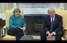 Trump zlekceważył Merkel podczas konferencji