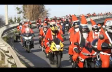 Gdańsk- kolumna kilku tysięcy Mikołajów na motocyklach..