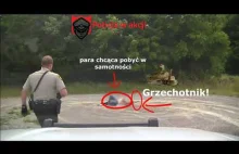 Policjant ratuje nieświadomą zagrożenia parę przed grzechotnikiem! VIDEO