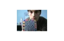 Rozwiazywanie kostki Rubika 11x11x11 na czas, z dramatyczna muzyka w tle